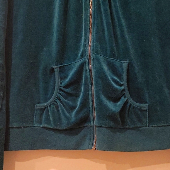 Adorable Womens M Velvet Zip Up Sweater - Picture 2 of 3